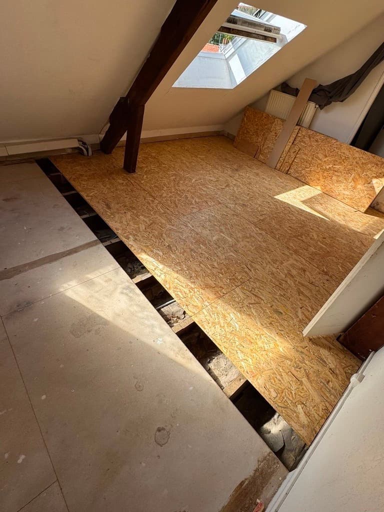 Plancher de combles sur solivage